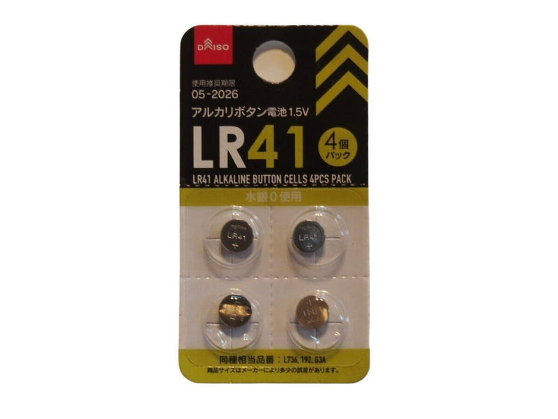 アルカリボタン電池（ＬＲ４１、４個）